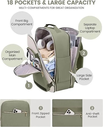 Cross-Border Color-Block Multi-Piece Set Oxford Waterproof Backpack Large Capacity for Business Trip Carry-On Luggage Laptop