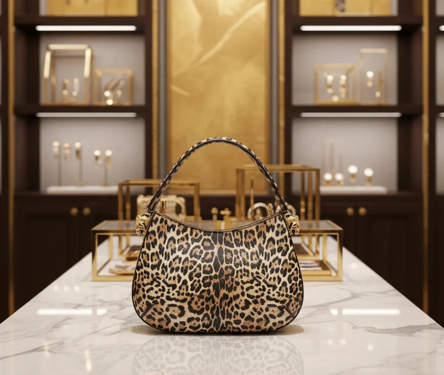 Super Product Fashion Ladies Shoulder Bag Quality Snack Leopard Printing Handbag Women Luxury Designer Bag Factory Outlet 32 cm