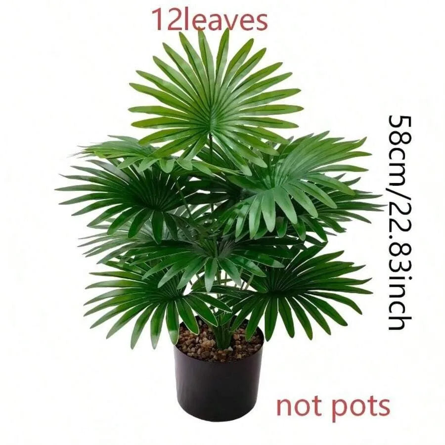 1pc Large Artificial Palm Tree - UV Resistant, Suitable for Indoor/Outdoor Decor, Home, Hotel, Garden, Office, Wedding