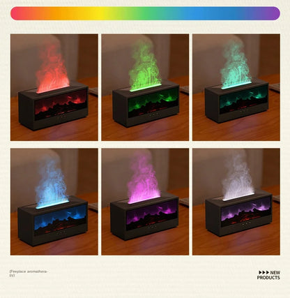 New Retro 3D Simulation Electric Desktop Humidifier Aromatherapy Remote Control Home Plastic Power Source Fireplace Household