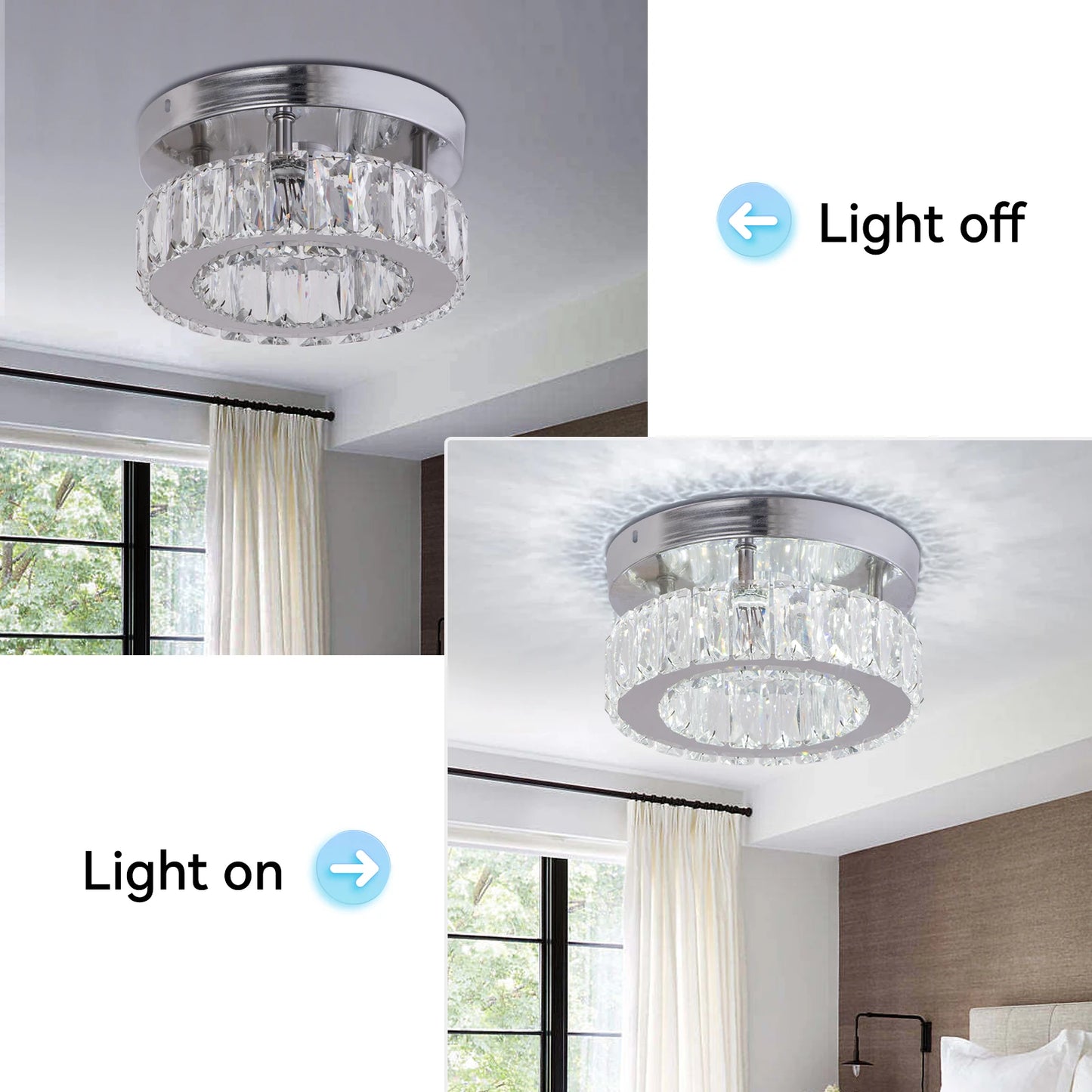 Home Decor Luxury and Modern Crystal Chandeliers Kitchen Island Lighting Fixture Modern Minimalist