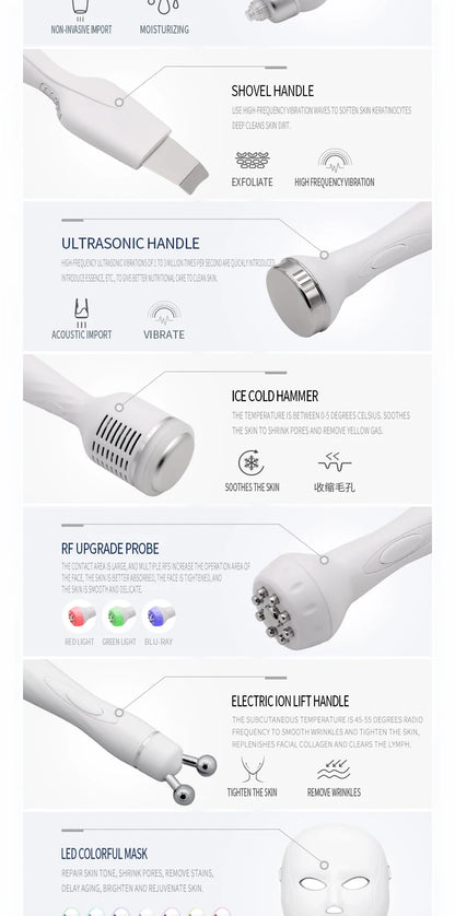 The Latestskin and Eye Multi-function Hydrogen and Oxygen Bubbles,Cleansing and Hydrating Beauty Machine