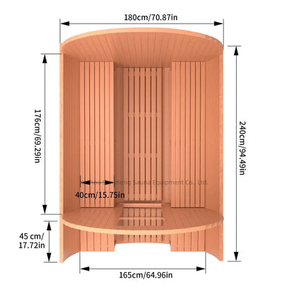 USA Warehouse Stock 4-Person Outdoor Dry Steam Sauna Room Canadian Red Cedar Sauna for Optimal Relaxation