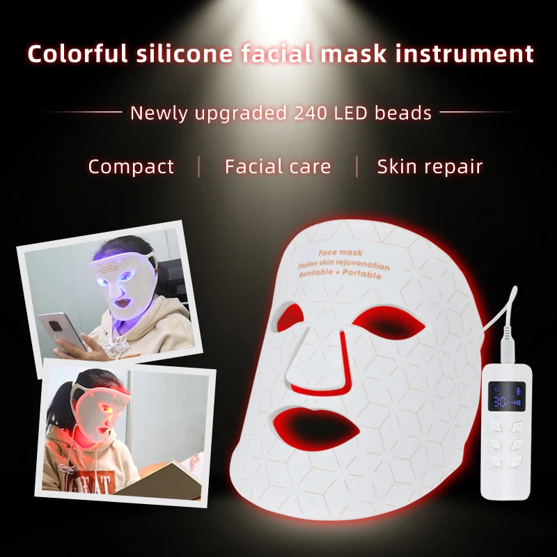 Best Selling Products 2022 New Beauty Device Colorful  Led Facial Mask 4 Colors Photon Light for  Face Skin Care Mask