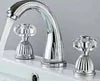 Gold Crystal 3-Hole Basin Split Faucet Bathroom Cabinet Full Copper Washbasin Under Counter Basin Cold and Hot Water Faucet CF96