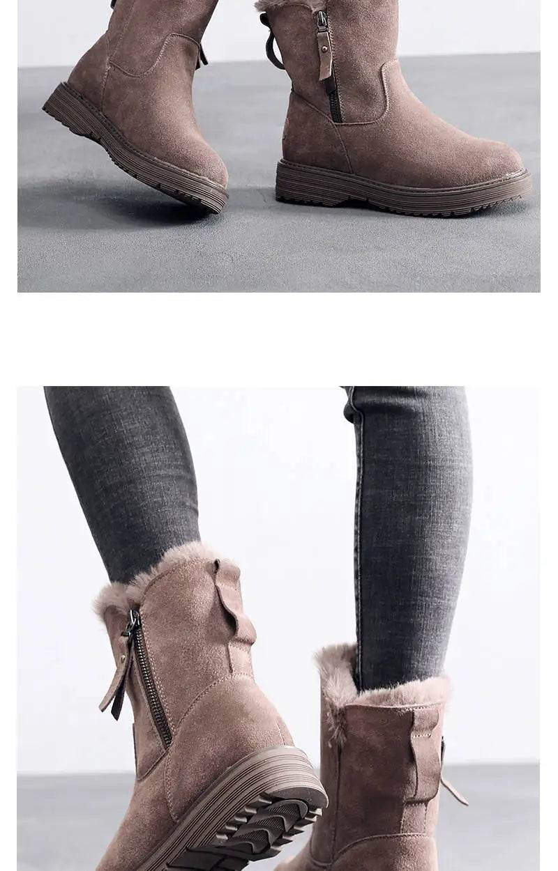 new women's shoes winter tide brand snow boots women  velvet thick warm short boots waterproof non-slip big cotton shoes