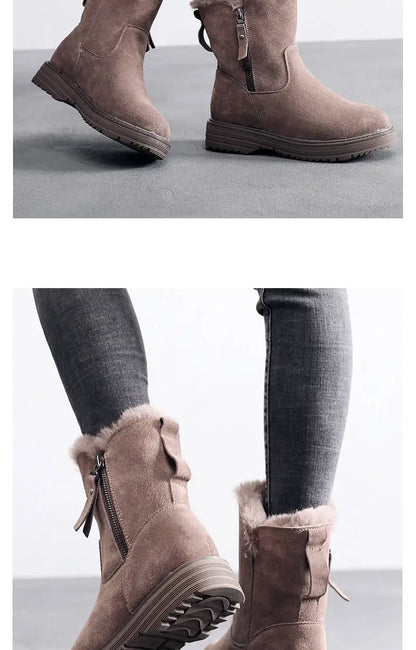 new women's shoes winter tide brand snow boots women  velvet thick warm short boots waterproof non-slip big cotton shoes