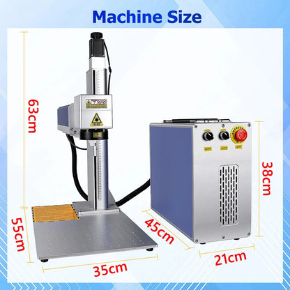 EU Stock Scotle Portable 100W JPT M7 MOPA BSL 2.5D XDING Fiber Laser Marking Machine for Relief Deep Metal Mark Engraving Maker