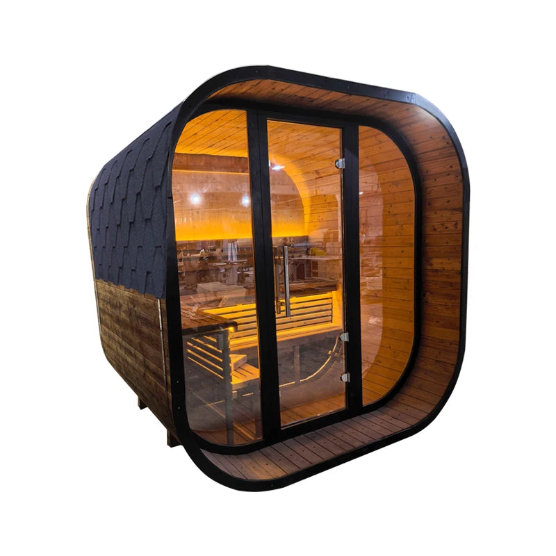 Value for Money American Warehouse Modern Style Steam Sauna Outdoor Garden Sauna Set of Sauna Accessories for 4 People