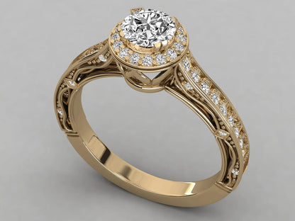 Trendy Diamond Engagement Ring High Quality Gold Silver Rose Gold Metal Available Women's Wedding Certified Engagement Ring
