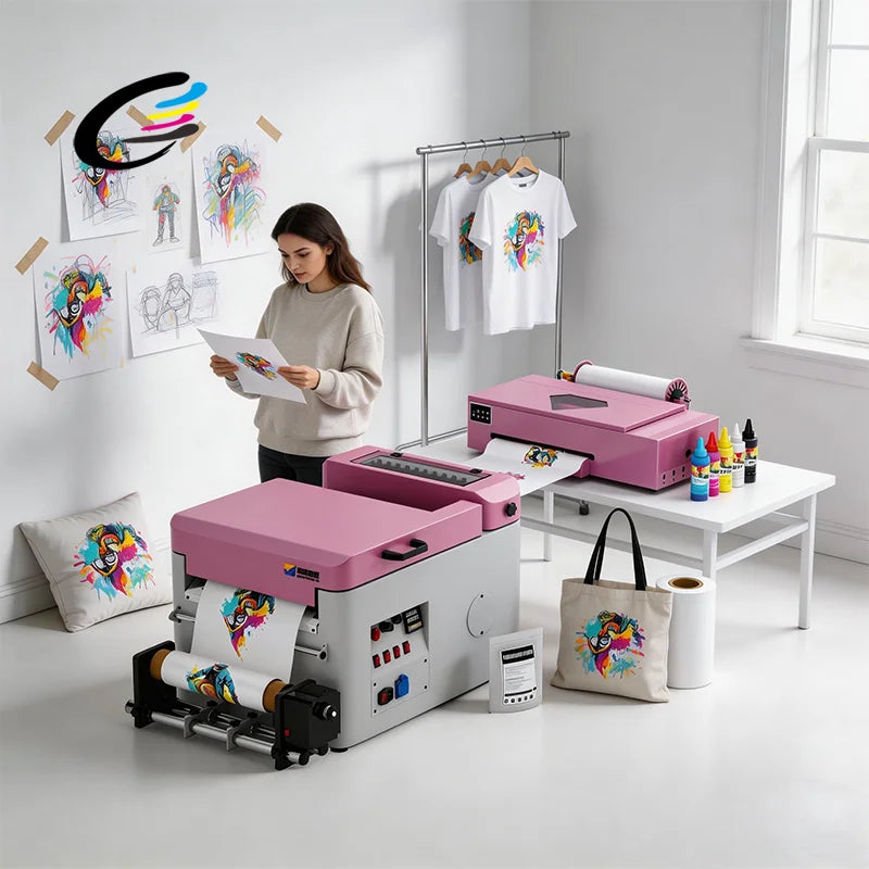 US stock, direct shipping. XP600 A3+DTF printer with printhead white ink circulation and no clogging.