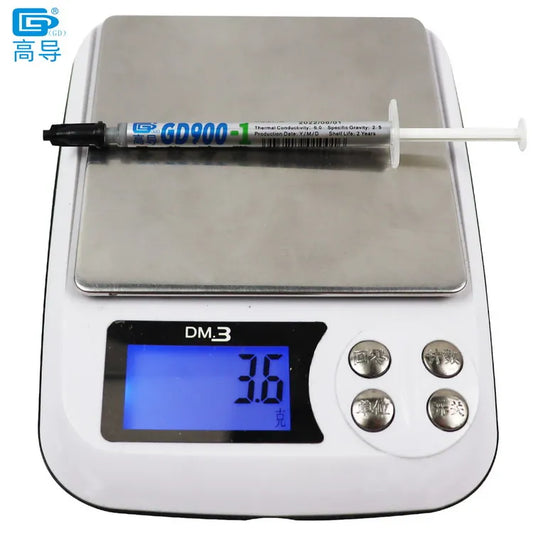 12 Pieces Net Weight 1 Gram Gray GD900-1 Thermal Conductive Grease Paste Plaster Heat Sink Compounds for CPU GPU Syringe Packing by PDG ibma