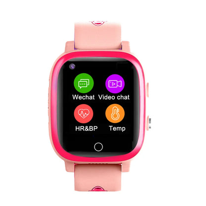 GPS Tracker 4G LTE Touch Screen Wrist Watch Bp Monitor With Temp Body Detection Support Sos Video Call T5S