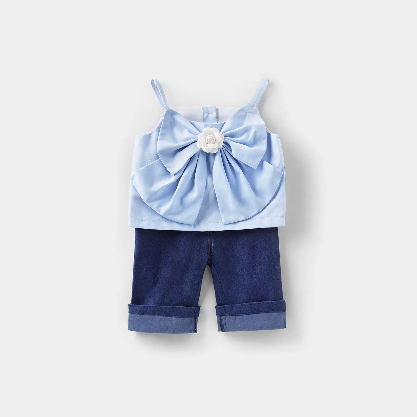 Sweet Princess Dress Collection for Girls Solid Patterns and Bows Clothing Sets for Children