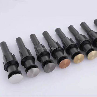 Bathroom Waste Drain Chrome Basin Drain Basin Sink Plug Strainer Filter Stopper Plastic Basin Drain