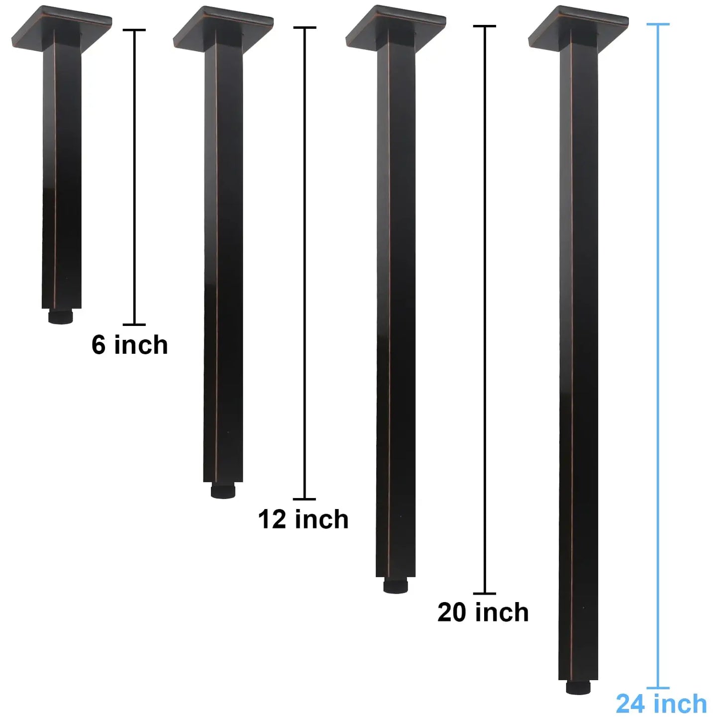 2026 Wall Mount 24 Inch Brass Square Shower Arm Thermostatic Faucets Soft Spray Brushed Surface Ceramic Valve Fixed Rain Shower