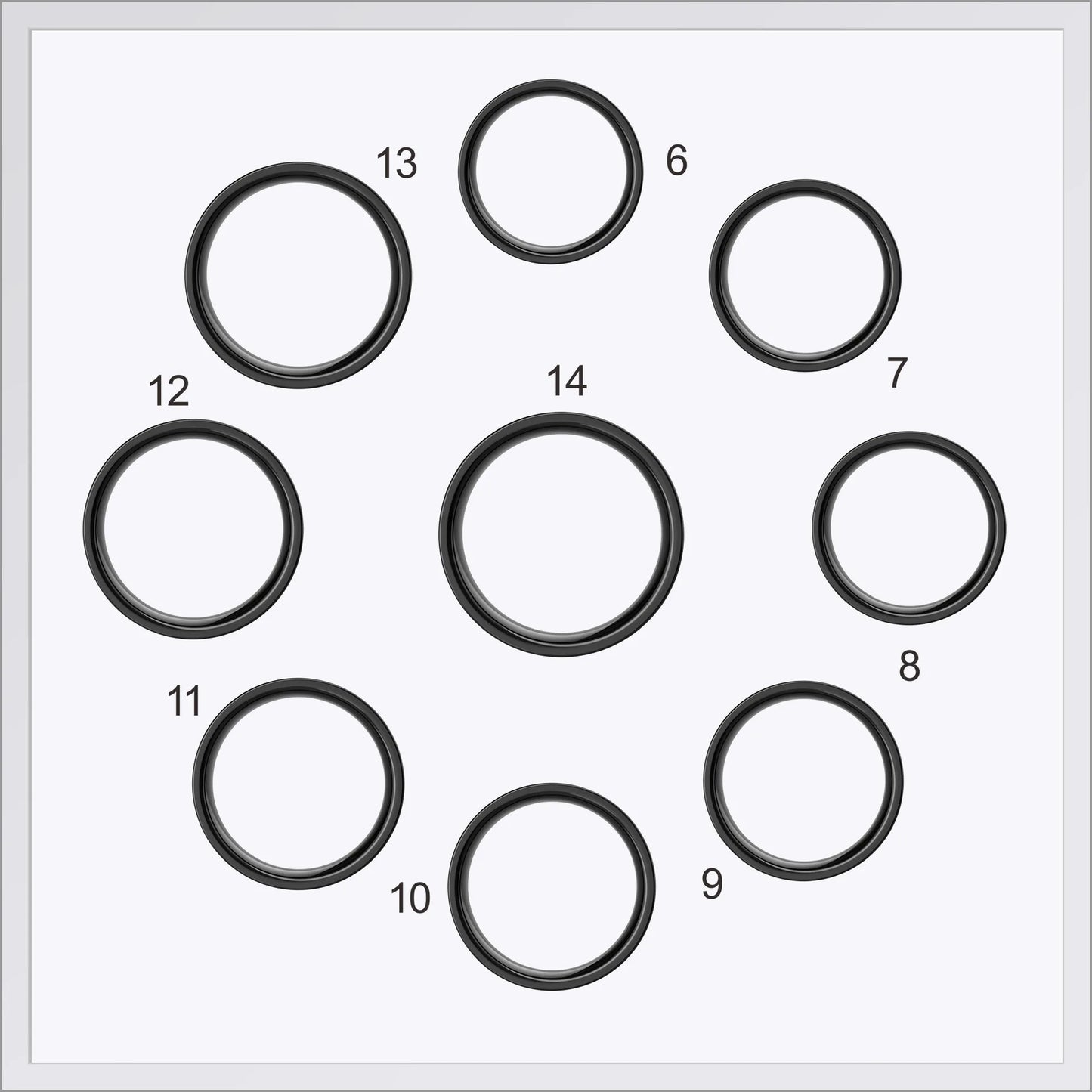 AITC 2025Smart Ring Custom Series Smart Ring Model Sample test Size Plastic Material Universal Size Model NFC iPhone