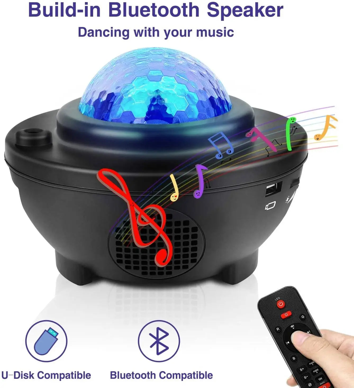 2020 New Modern LED Star Projector Hot Sale Night Sky Unique Galaxy for Kids' Bedroom Electric Dropshipping Oversea Stock ABS