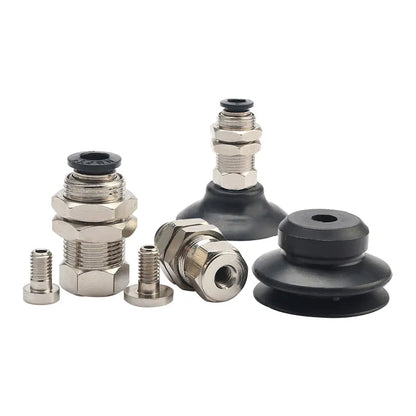 Mechanical Robot Arm Silicone  Rubber Industrial Sucker Vacuum Suction Cup Vacuum Pad With Mounting Holder Threaded Screw