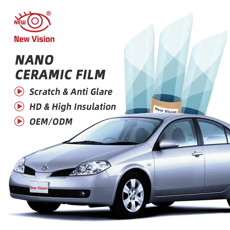 1mX2m High Rejection HIR100%% Nano Ceramic Car Window Tint Film Auto Glass Decorative Sun Control Film