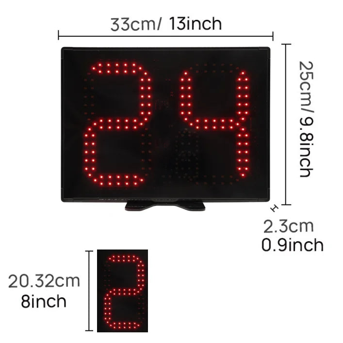 Ganxin 2 Units Set - LED Electronic Basketball Shooting Countdown Timer, Digital 12/14/24/30s Shot Clock with Remote Control
