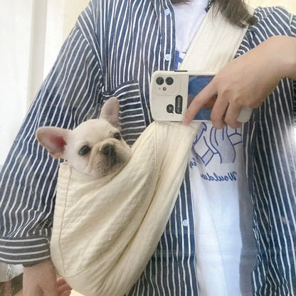 Pet Backpack Comfort Handmade Dog Bag Pet Kitten Carrier Outdoor Travel Breathable One Shoulder Crossbody Bag Supplies