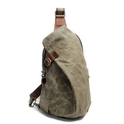 Trendy Large Capacity Chest Bag Casual Men's Crossbody Vintage Batik Canvas Crossbody Chest Bag