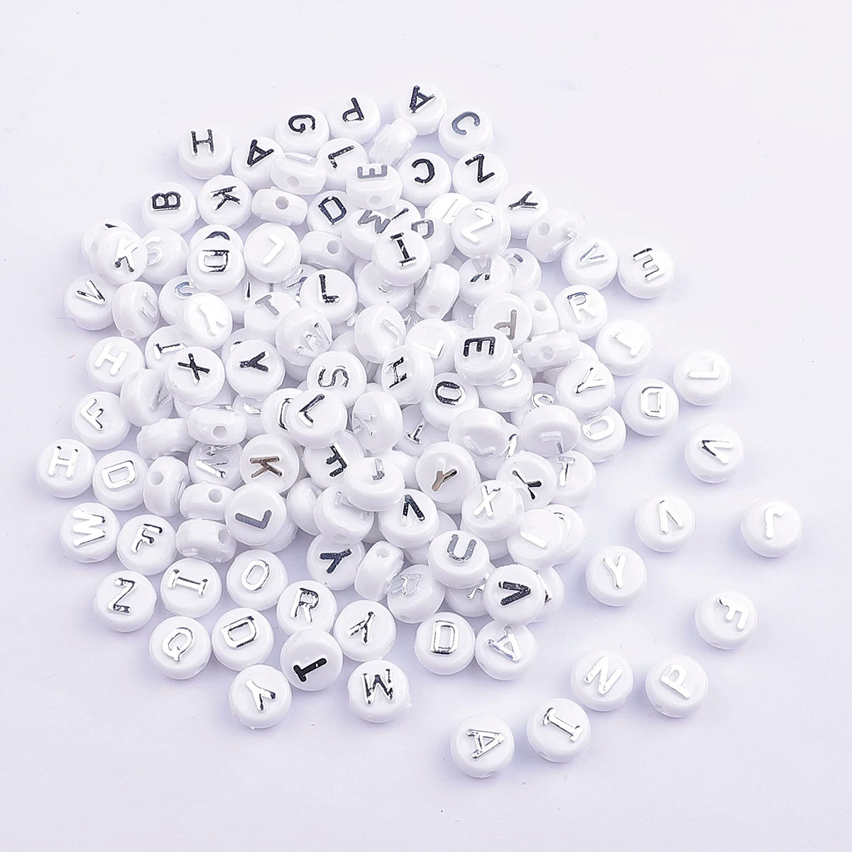 Factory Wholesale Transparent Letter Beads Spacer Loose Acrylic English Alphabet Bead for Diy Bracelet Waist Bag Jewelry Making