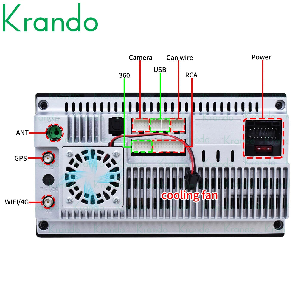 Krando Android 13.0  Universal 7 Inch TS18 Car Radio Screen Wireless Carplay Navigation GPS Wifi Multimedia Androiod Auto Stereo