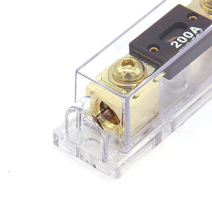 High Quality Black 0/2/4Gauge Auto Audio 100 150 200 250 Amp ANL 1 Fuse  to ANL 1 Fuse Holder With Insulation Cover