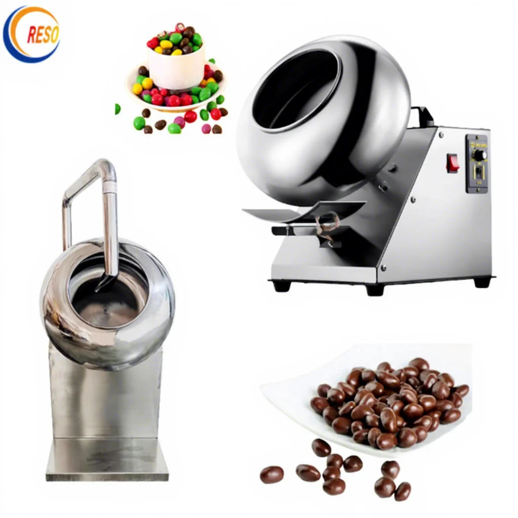 Chocolate Glazing Machine Almond Nut Film Coater Peanut Sugar Coating Machine