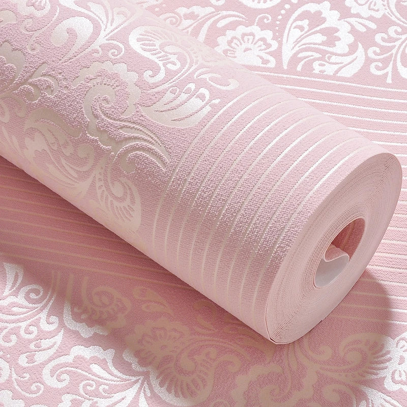 Champagne European 3D Vertical Stripe Wallpaper Bedroom Living Room Hotel Engineering Modern Simple Wallpaper