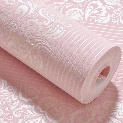 Champagne European 3D Vertical Stripe Wallpaper Bedroom Living Room Hotel Engineering Modern Simple Wallpaper
