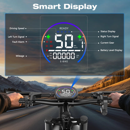 1500W New Lithium Battery Fat Tire 20-inch Electric Snow Bike Fat Bike 48V 20A Beach Off-road Road City Anti-motorcycle Model
