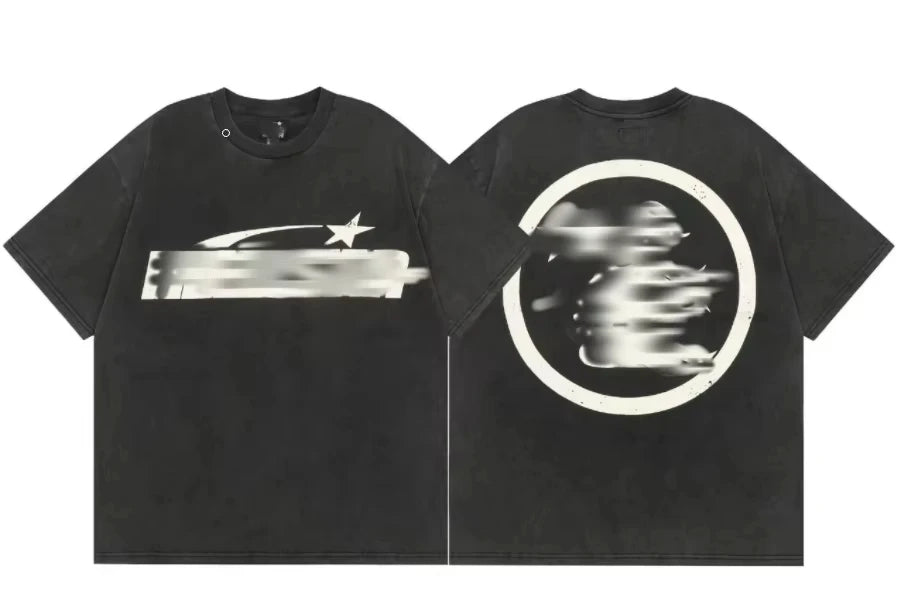 Factory Direct Sale Trend Hell and Star NFC Series Printed Cotton Men's and Women's Loose Short Sleeve Casual Summer T