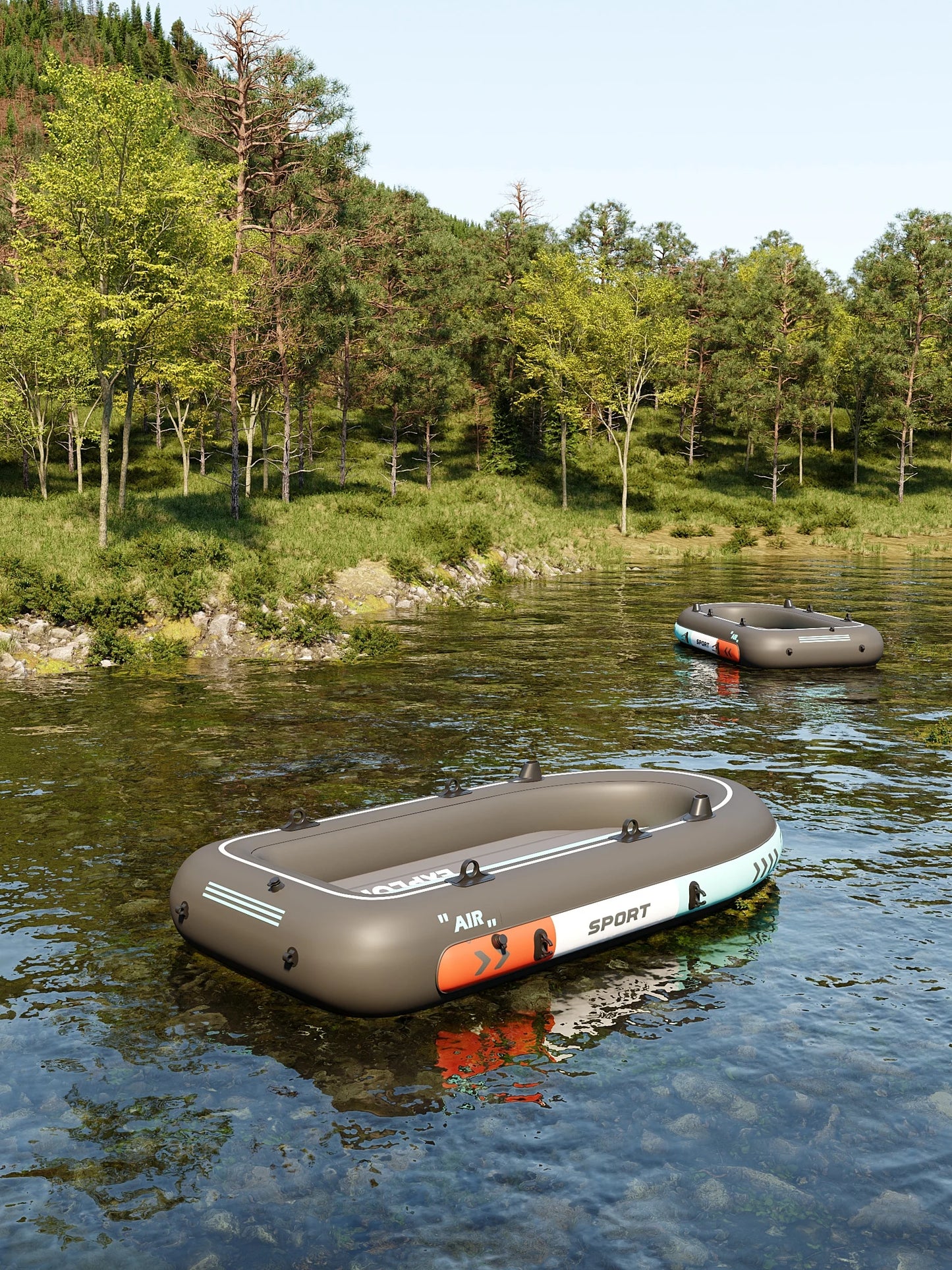 OEM Factory Price PVC  Material Rowing Boat with Hand Pump Outdoor Inflatable Fishing Boat for Sale