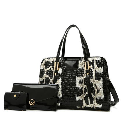 Pu Leather Hot Selling Purse Tote Bag Shoulder Bag 3 Pieces One Set Fashion Large Capacity Shoulder Bag
