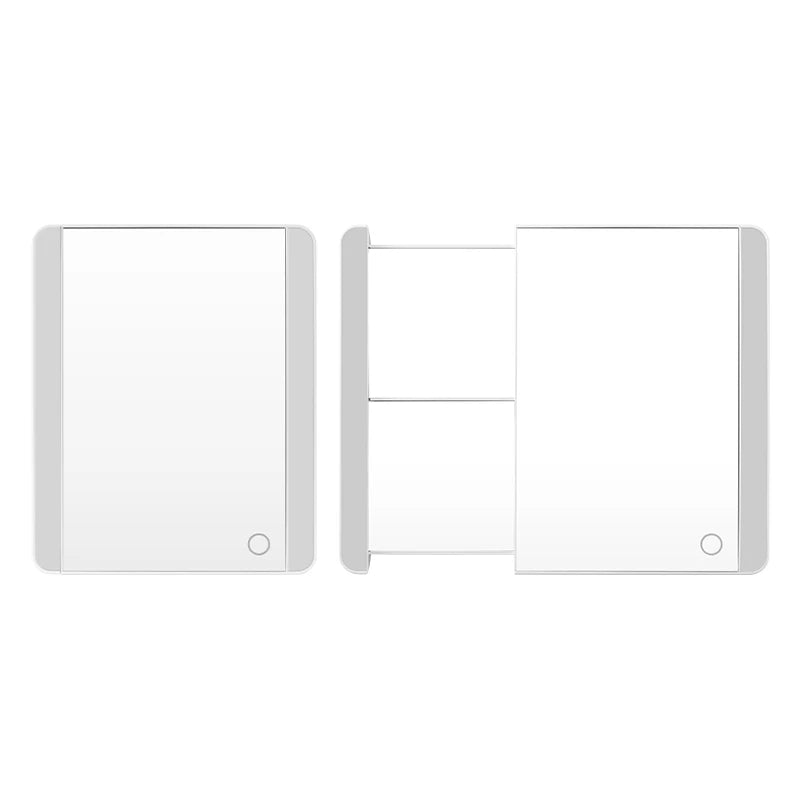 Retractable Makeup Mirror with Magnifying Glass and LED Three-color Lighting, USB Rechargeable Makeup MirrorUS Stock Available