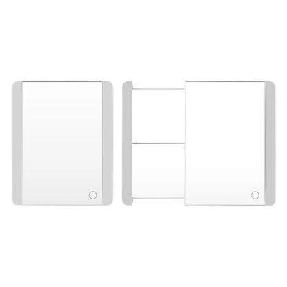 Retractable Makeup Mirror with Magnifying Glass and LED Three-color Lighting, USB Rechargeable Makeup MirrorUS Stock Available