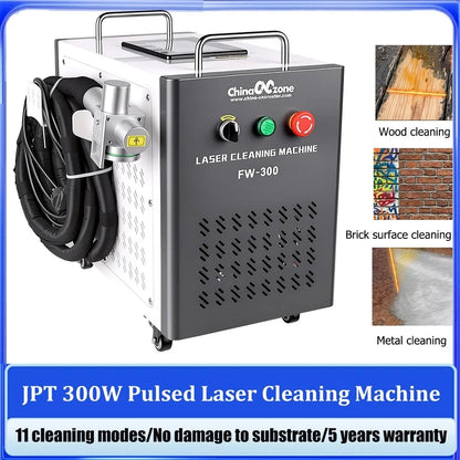 Scotle EU Warehouse 300W Air-cooled JPT 2mj 5mj 15mj Pulsed Laser Cleaning Machine Cleaner for Metal Wood Clean Oil/Paint Remove