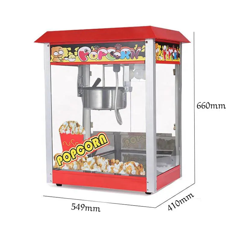 Popcorn Maker Machine1400W Hot Air Popcorn Maker Machine Commercial Popcorn Making Machine Deck Thermal Insulation System