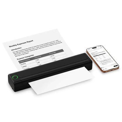 NEWYES Portable A4 Wireless Inkless Thermal Transfer Printer Mini Pocket Thermal Printer for Daily Using