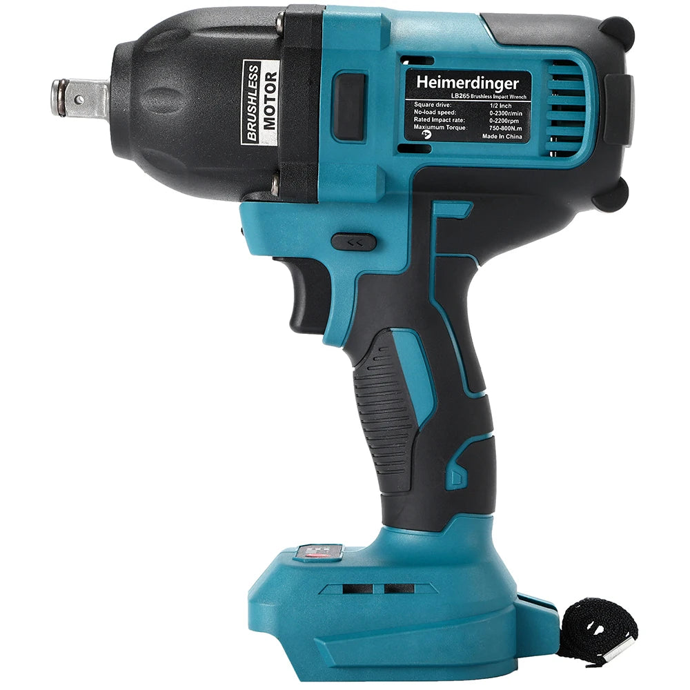 800N.m 18V 1/2 Brushless Cordless Impact Wrench, Tool Only