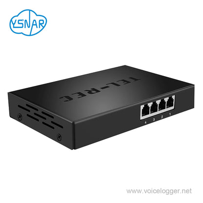 4CH USB Landline Telephone Voice Recorder for Call Center System, DAR-4U 4-Line PC Based Voice Logger Solution With Phone Number