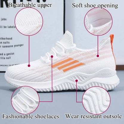 Spring and Summer New Mesh Women's Shoes Breathable Sports Soft Bottom Travel Shoes
