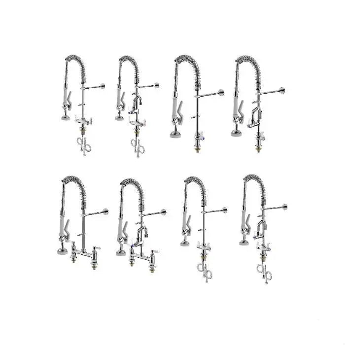 Sunmax Commercial Kitchen Faucet Long Spout Pull-Down Stainless Steel Restaurant Pre-Rinse Sense Faucet for Hotels Restaurants