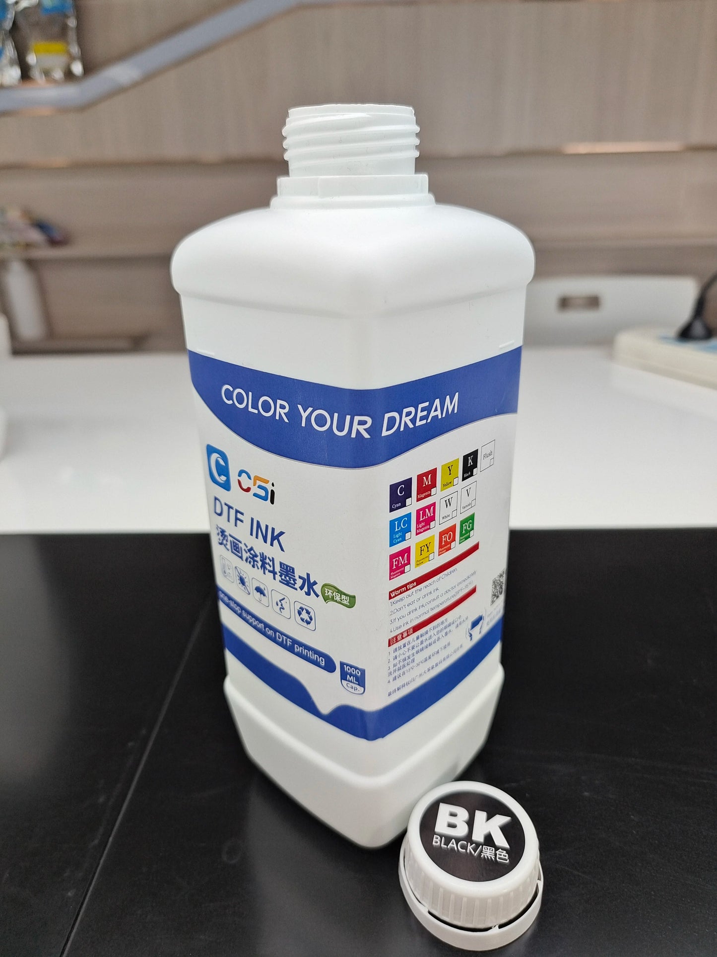 UV FLAT Plastisol INK YELLOW Digital Print DTF INK DTF POWDERLESS INK YELLOW YELLOW Cyan Yellow