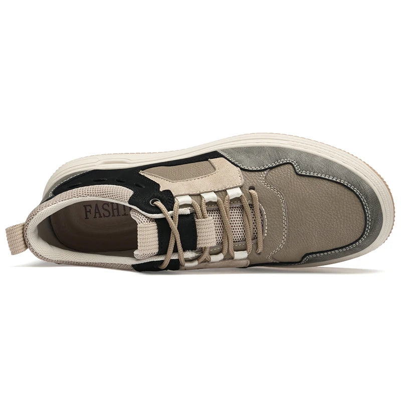 Men's Skateboarding Shoes Sneakers Skate Shoes Leather Sport Low-top Lace up Flats Retro  Casual Leisure Spring Autumn Fashion