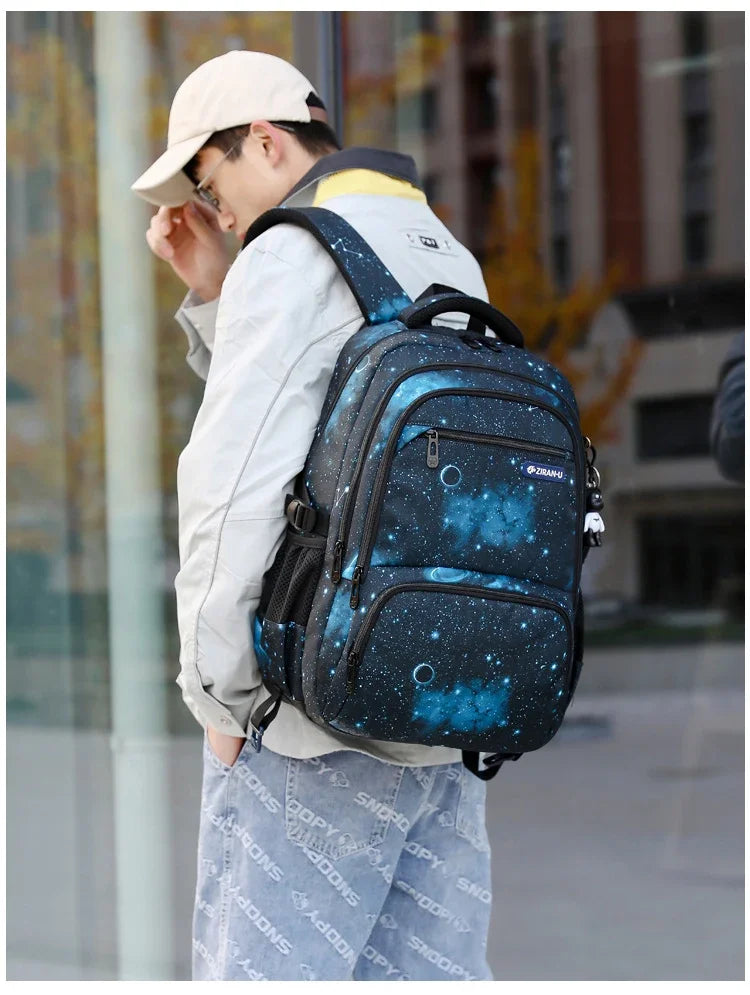 Fashionable Unisex Student Backpack Waterproof Stylish Mochilas with Zipper Closure Personalized School Bag for Students Babies