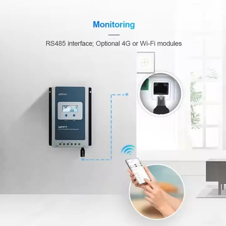 For Epever 10A Mini Solar Power Battery Storage System Home Use MPPT Solar Charger Control 12V 24V Solar Charge Controller